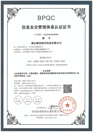 ISO 27001 Information Security Management System Certificate